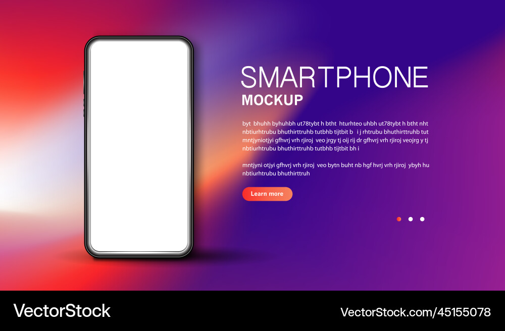 Smartphone mockup device ui ux Vector Image
