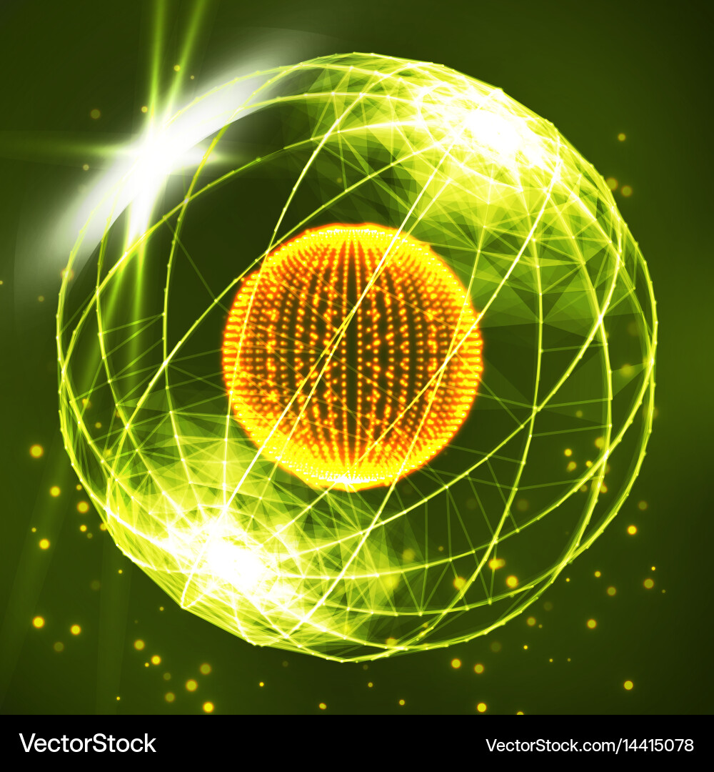 Sphere consisting of points data exploding vector image