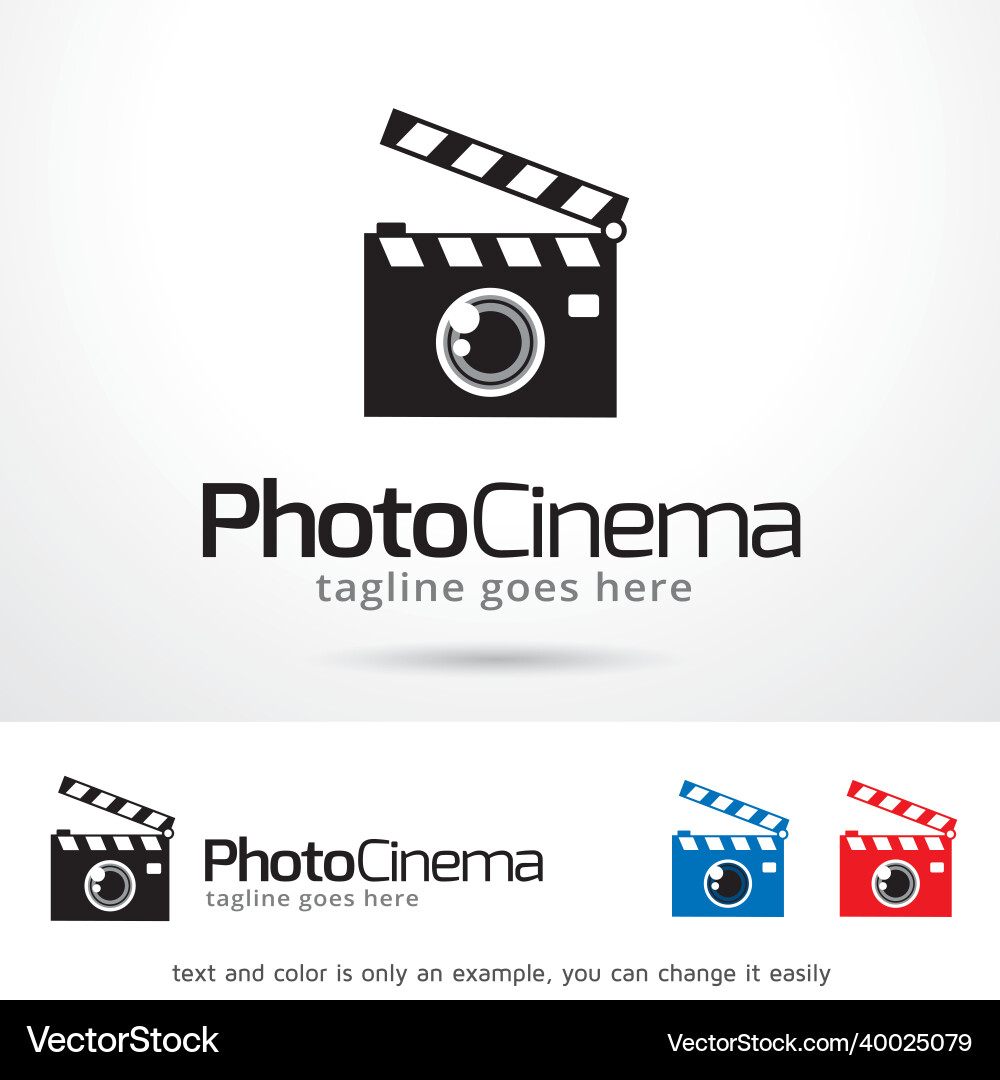 Cinema Logo Template - Film & Photography Vector Image
