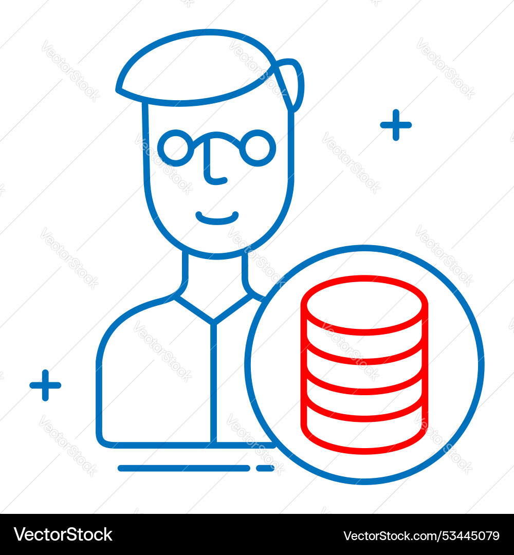 Data scientist and cloud computing vector image