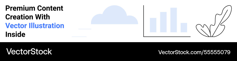 Data visualization with bar chart cloud and leaf Data visualization with bar chart cloud and leaf vector image