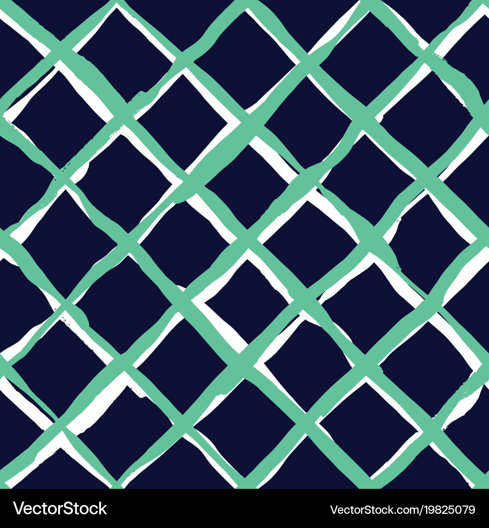 Diagonal cross brush strokes seamless pattern vector image
