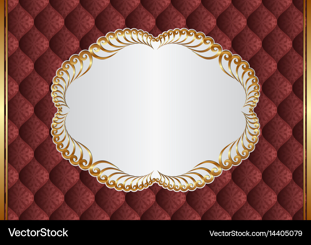 Elegant Red Frame Pattern Vector Image