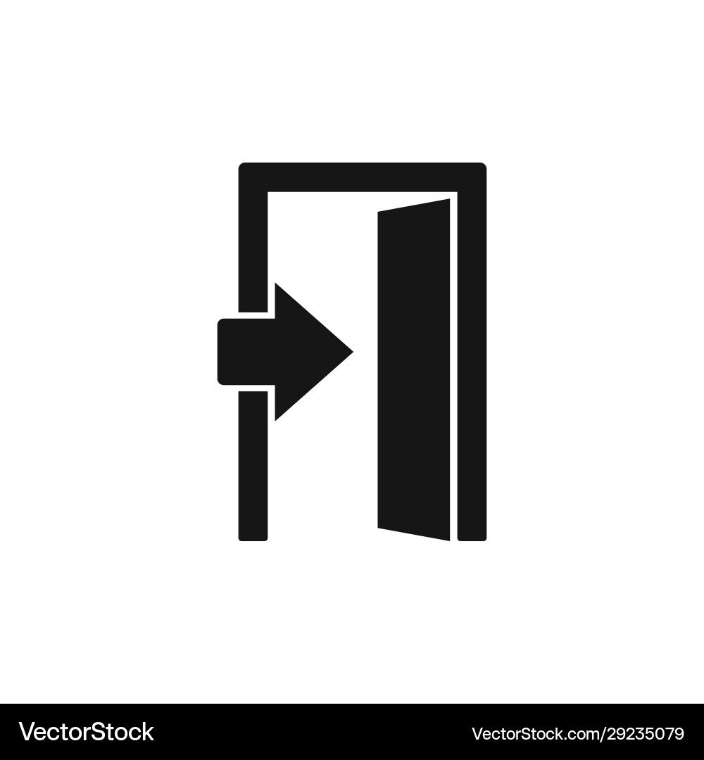 Exit icon flat design Vector Image