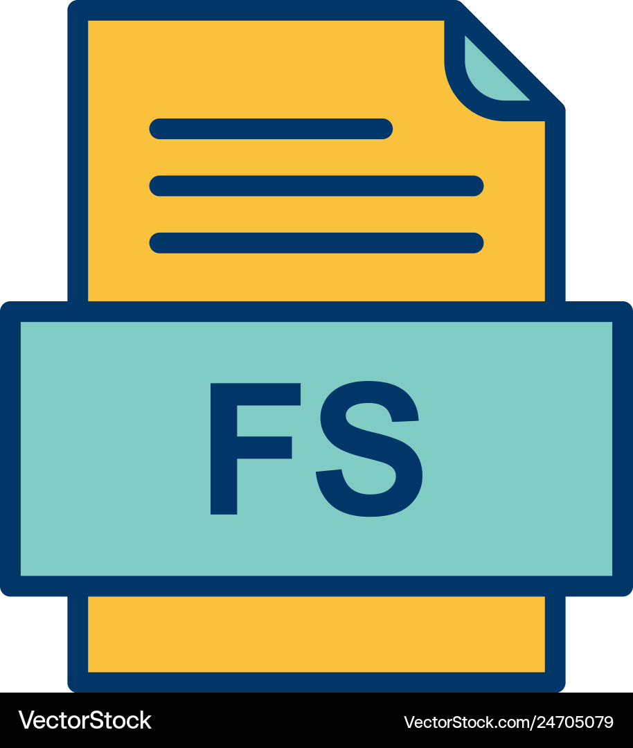 Fs file document icon Vector Image