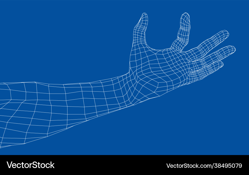 Hand hold some tiny or thin object vector image