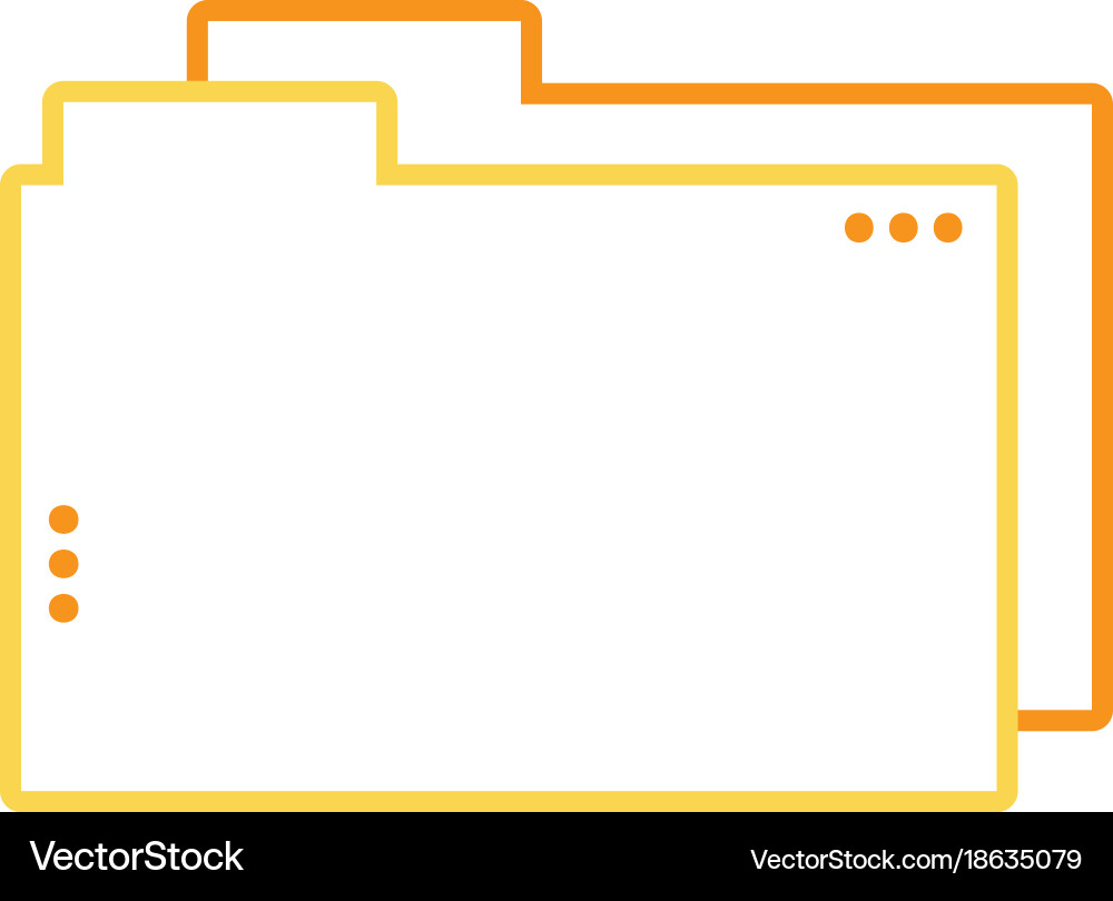 Line file folder to save documents information vector image
