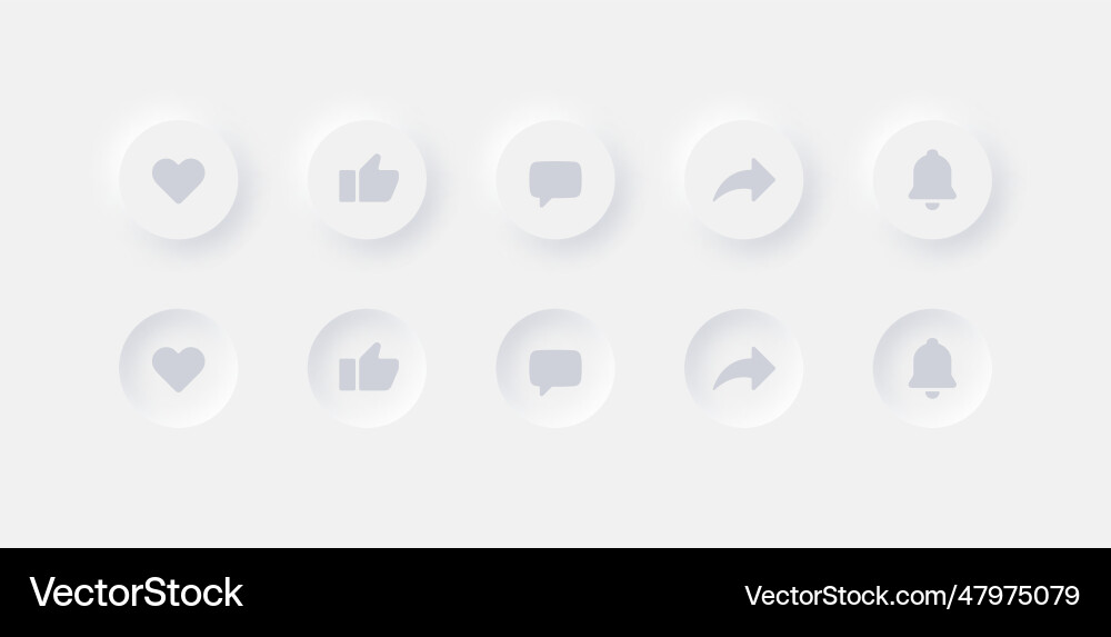 Neumorphic ui ux design elemente youtube tastes Neumorphic ui ux design elemente youtube tastes vektorbild