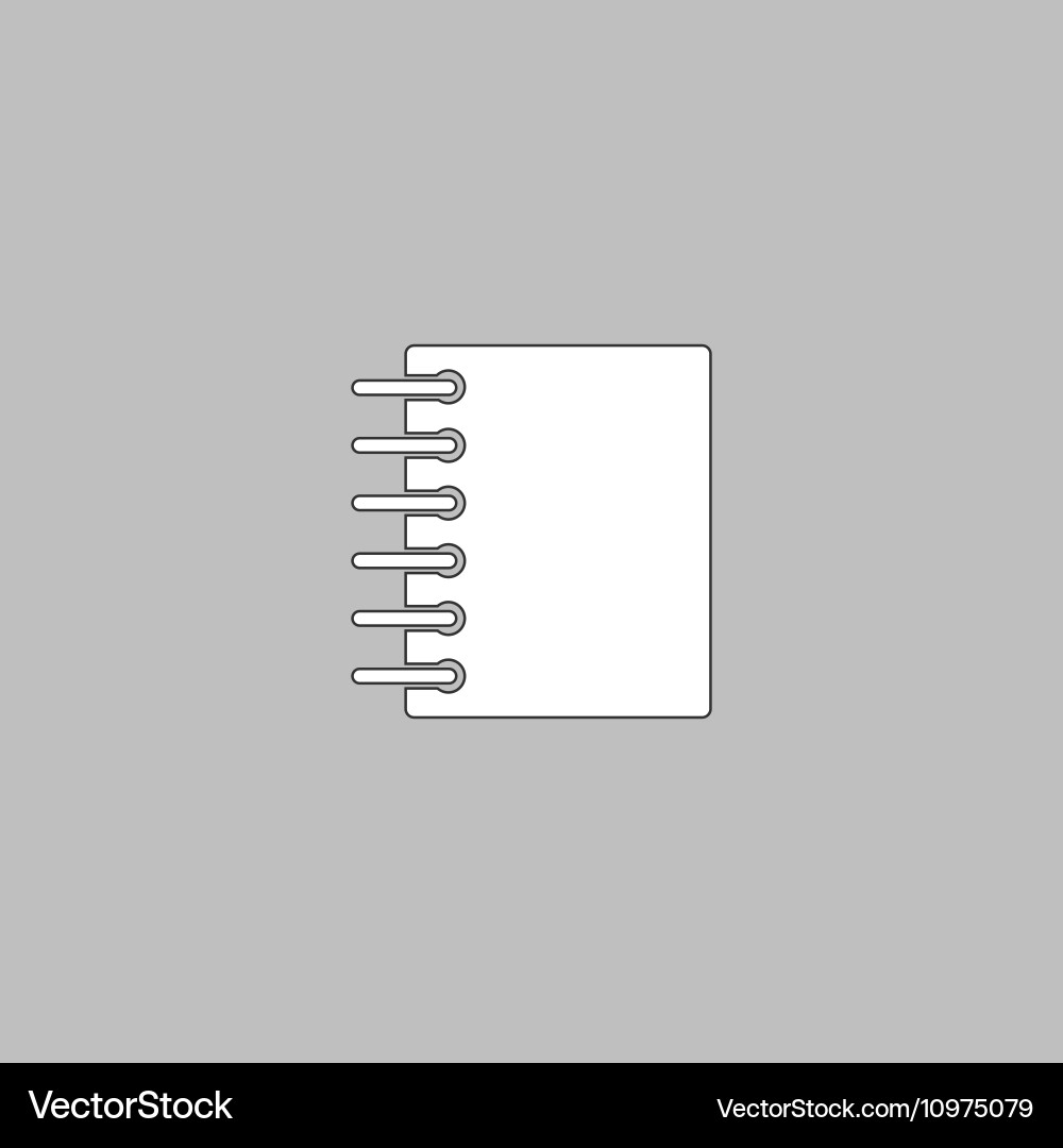 Notepad computer symbol vector image