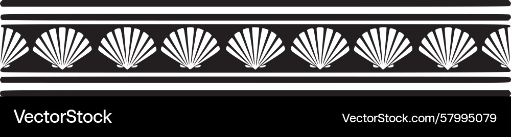 Seashell Border Pattern Vector Image