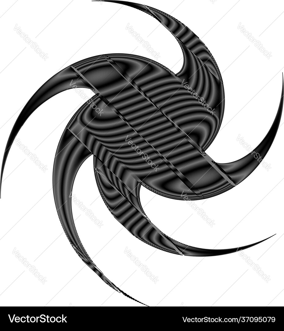 Spiral swirl twirl design element with sketchy Vector Image
