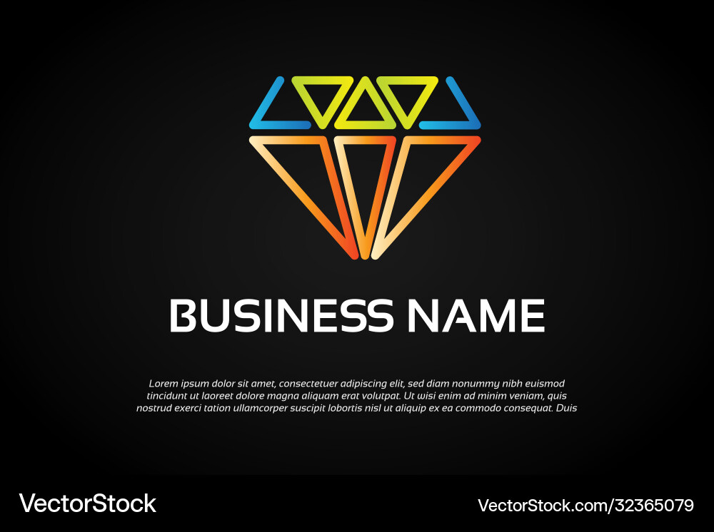 Unique colorful diamond coding logo template Unique colorful diamond coding logo template vector image