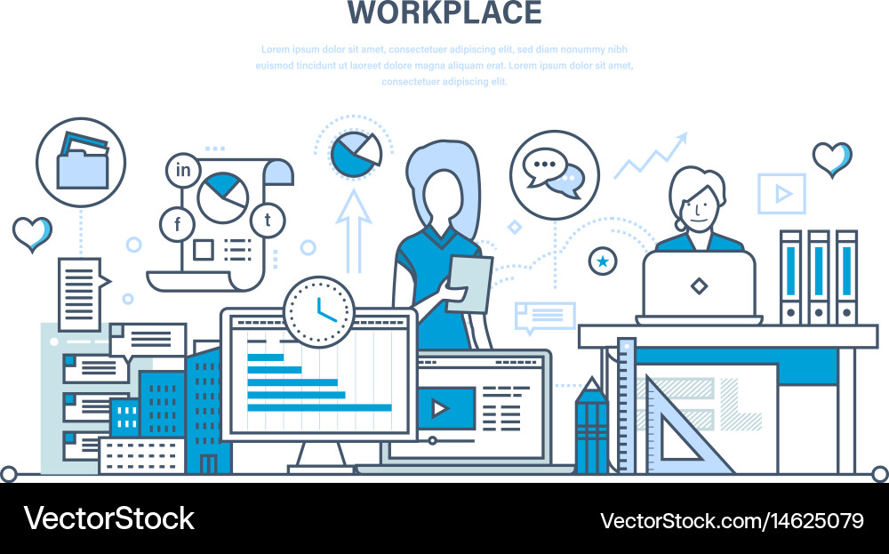 Workflow & Workplace Tools vector image