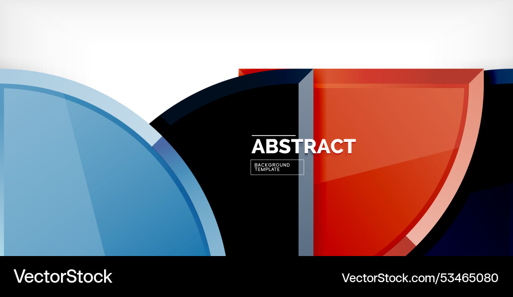 Abstract background - circles and round triangles Vector Image