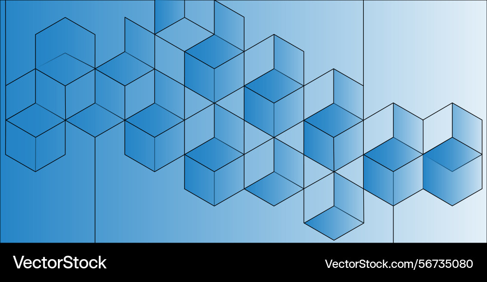 Abstract geometric pattern hexagons and lines Vector Image