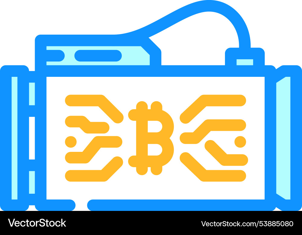 Asic miner cryptocurrency mining color icon Asic miner cryptocurrency mining color icon vector image