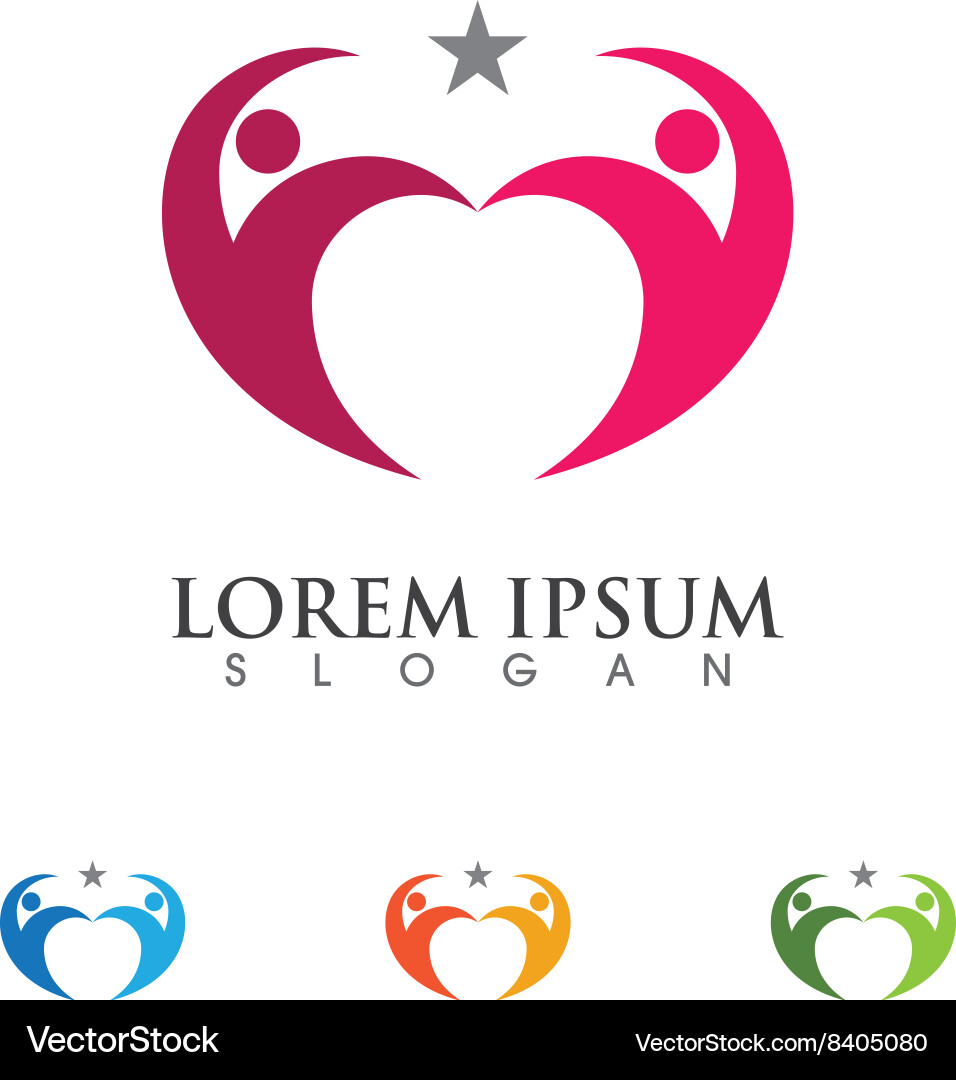 Community care logo vector image
