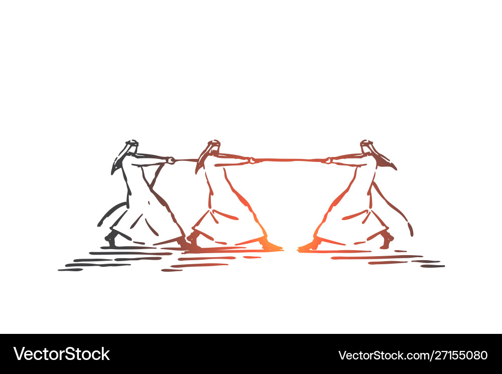 Competition advantage inequality concept sketch Vector Image