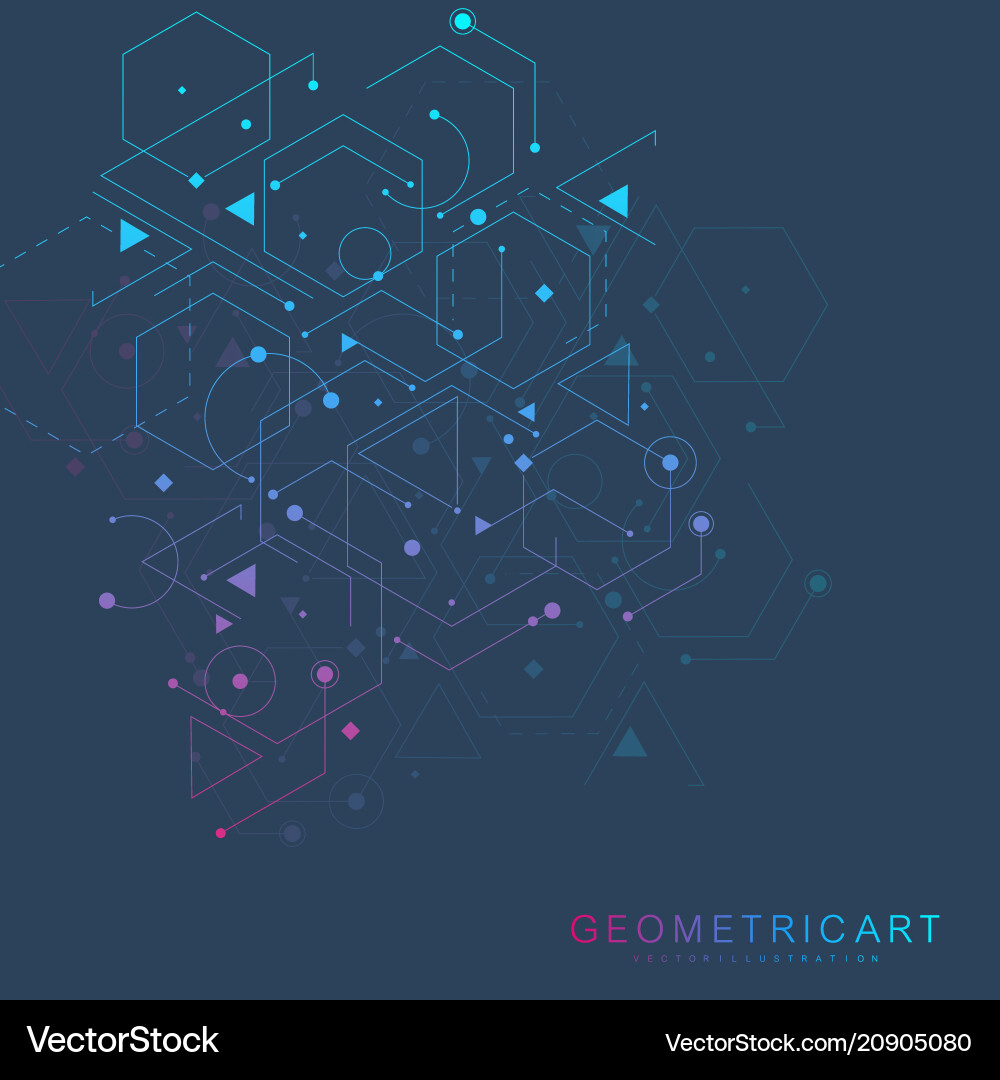 Hexagonal abstract background big data Hexagonal abstract background big data vector image