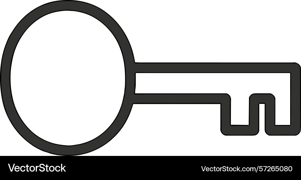 Key symbol representing access and security Key symbol representing access and security Vector Image