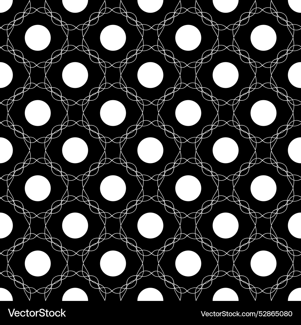 Monochrome polka in circle seamless pattern Monochrome polka in circle seamless pattern vector image