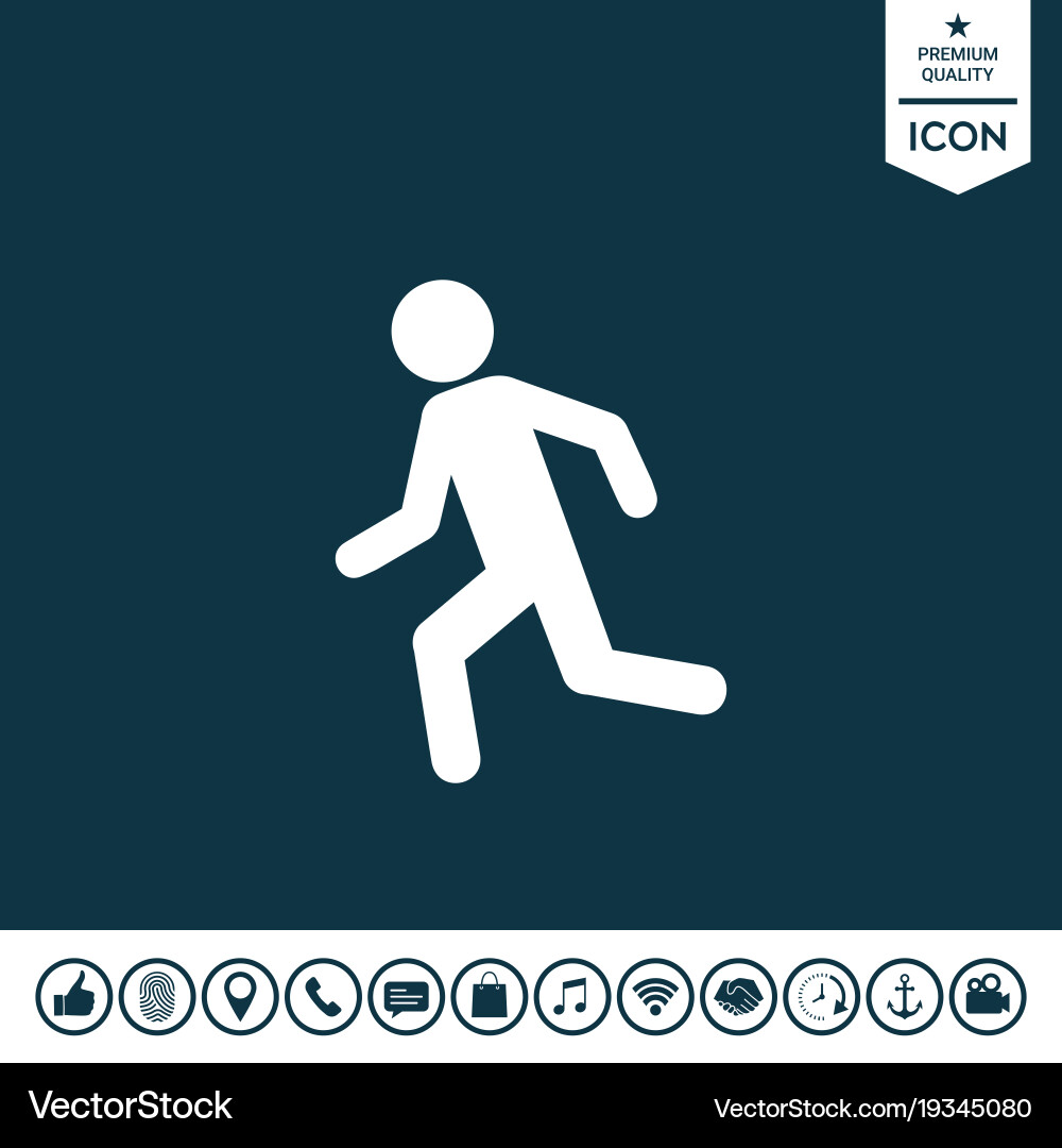 Running man run icon Vector Image