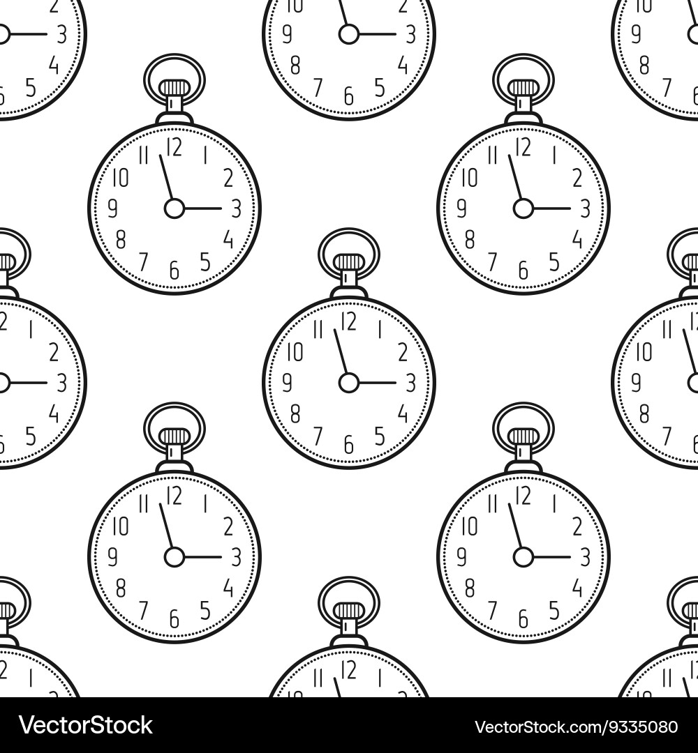 Seamless pattern with flat icons linear pocket vector image