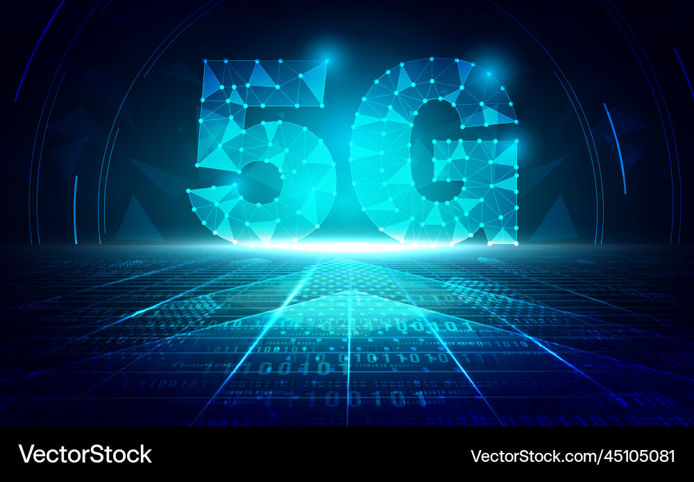 5g network wireless internet wi-fi connection tech 5g network wireless internet wi-fi connection tech vector image