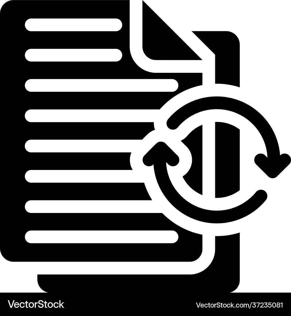 Document refresh vector image