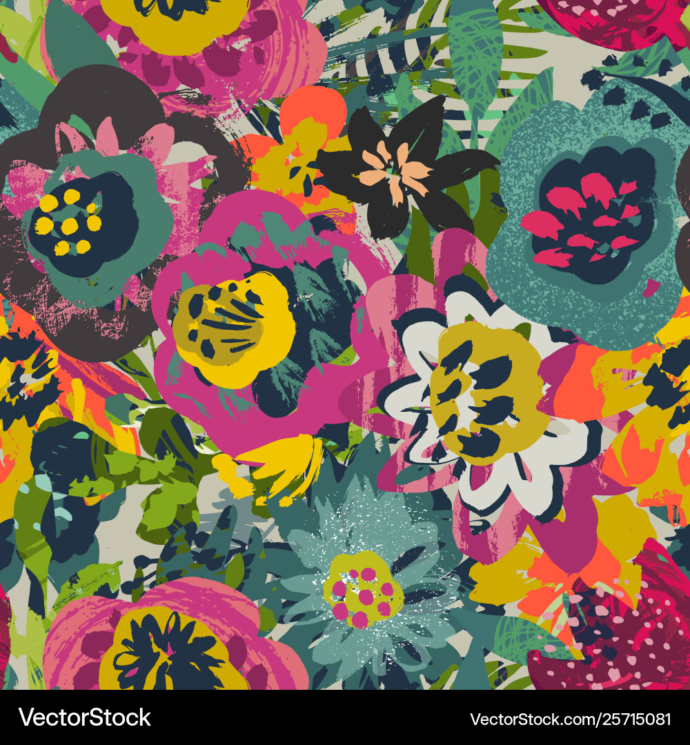 Floral Botanical Pattern Vector Image