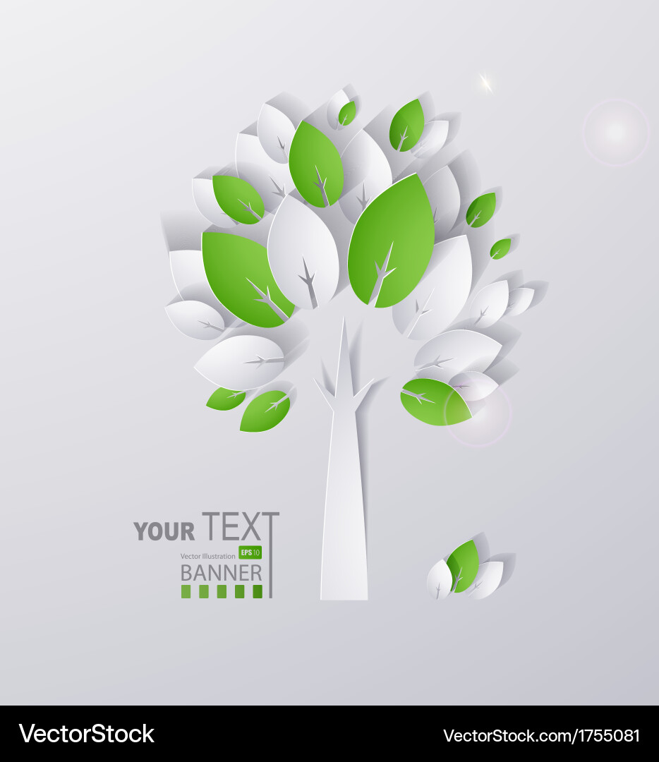 Paper Tree Abstract Background vector image