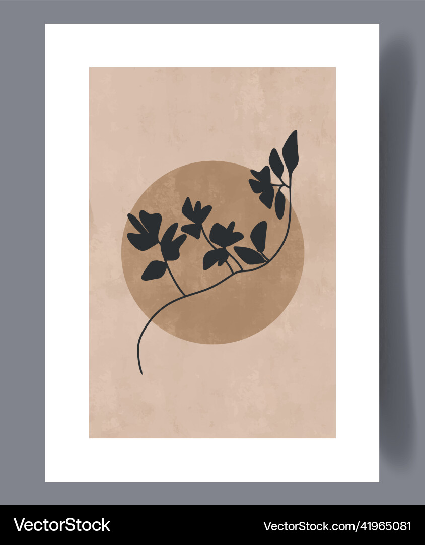 Scandinavian Abstract Print Set Vector Image
