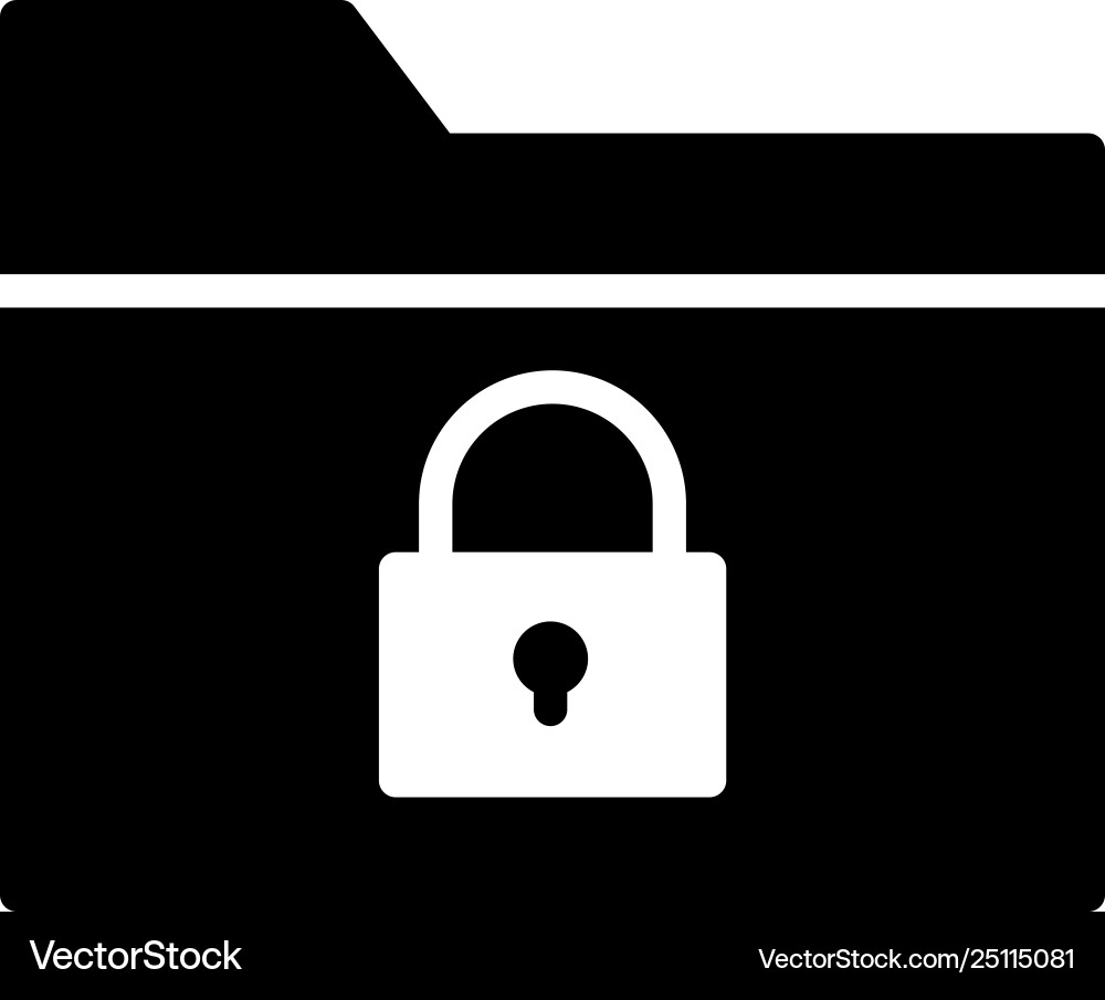 Secure folder Secure folder vector image