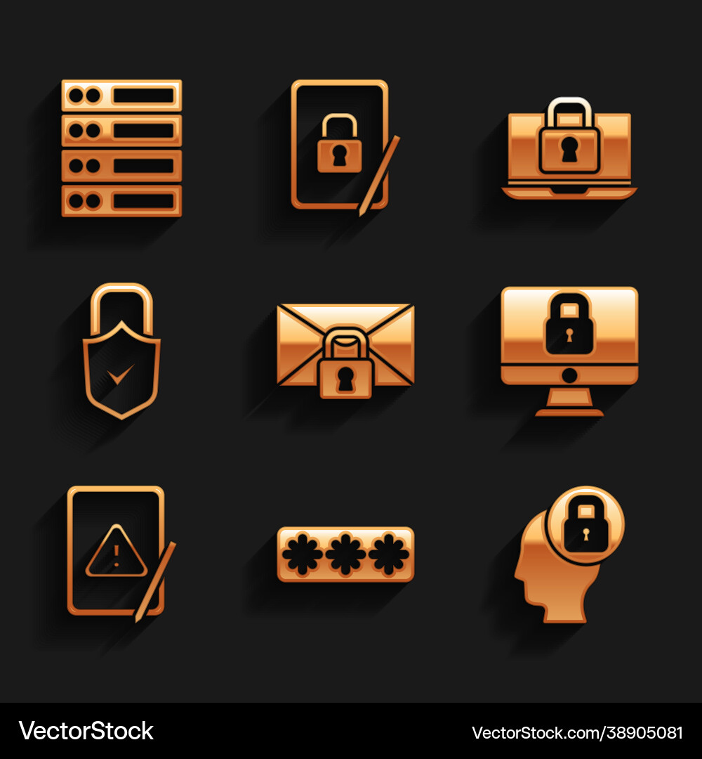 Set mail message lock password Set mail message lock password vector image