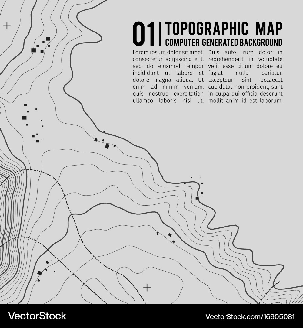 Topographic map background with space for copy vector image