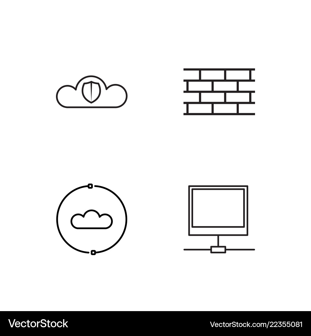 Web simple outlined icons set Web simple outlined icons set vector image