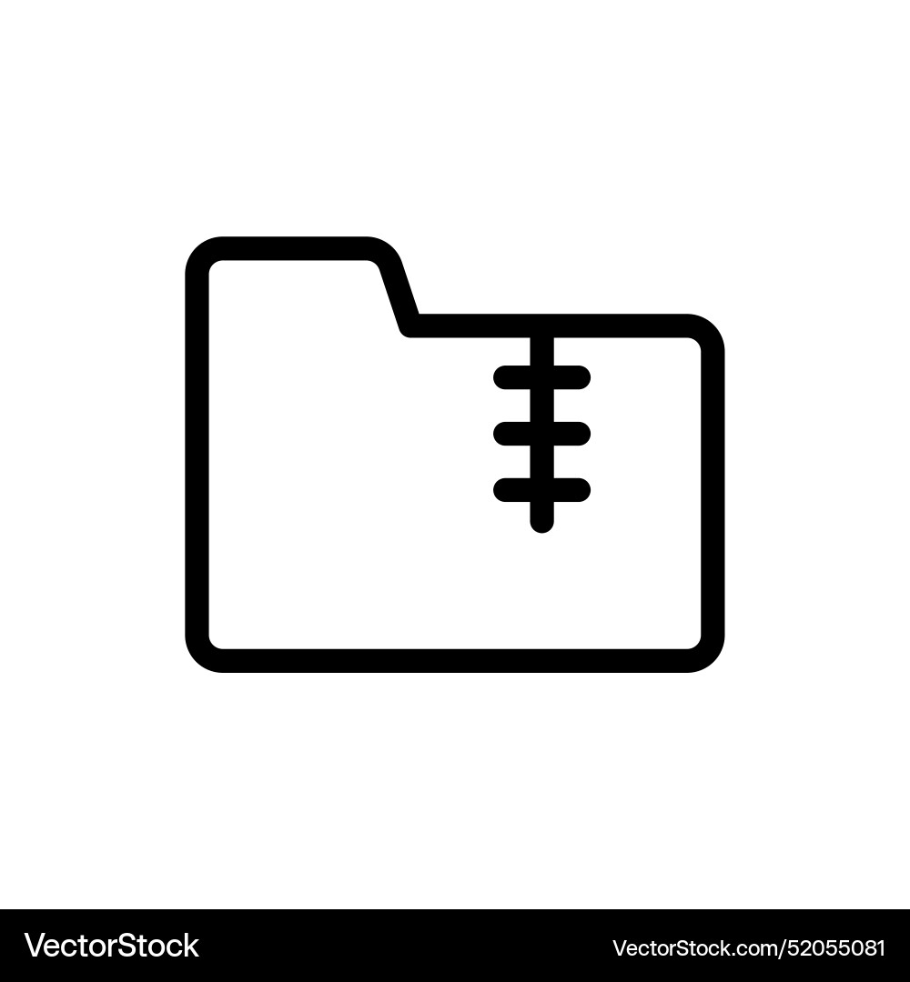 Zipped file icon for digital compression Vector Image