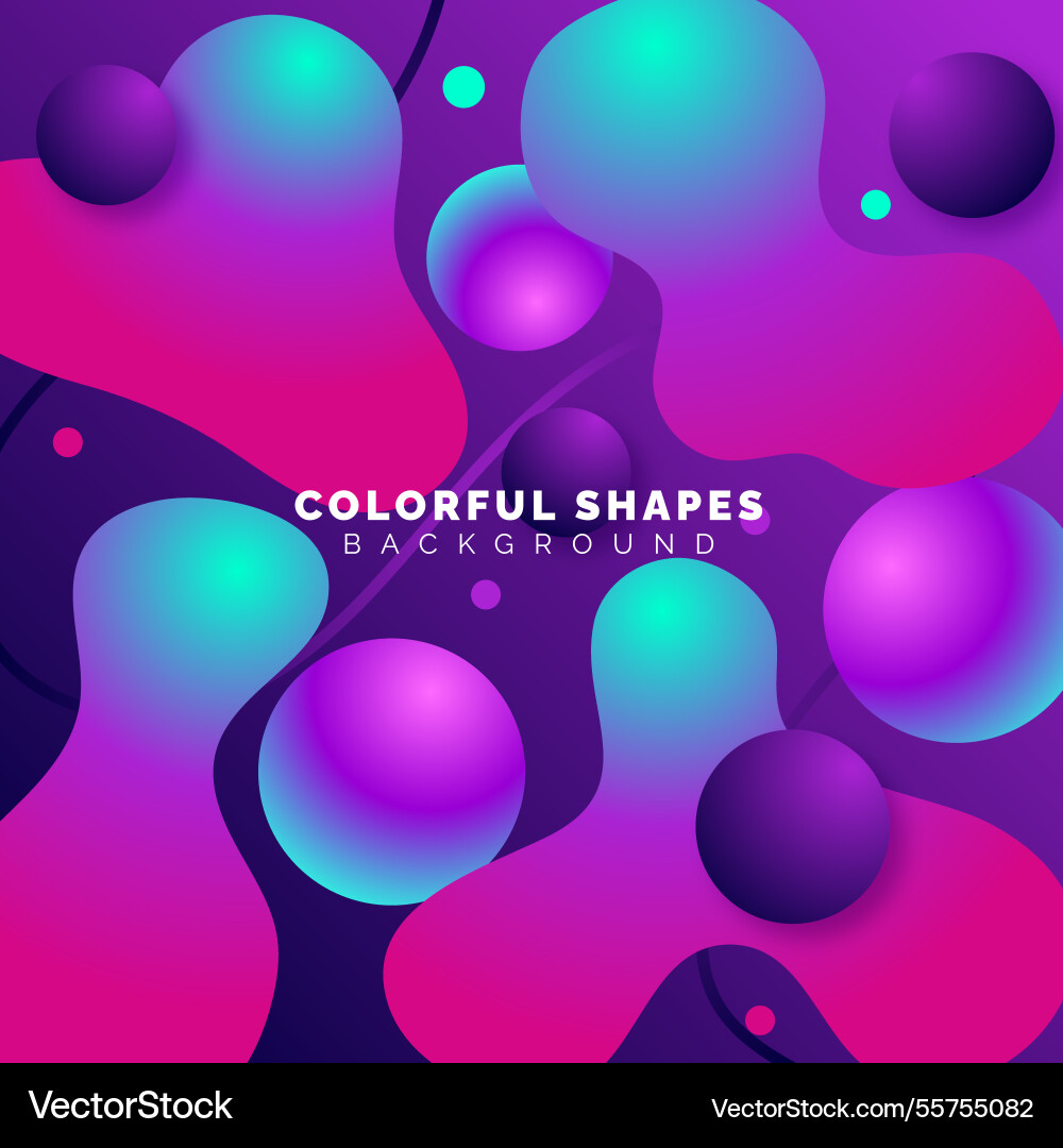 Abstract background with colorful rounded shapes vector image