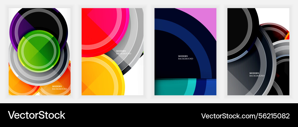 Abstract designs feature overlapping circles Abstract designs feature overlapping circles vector image