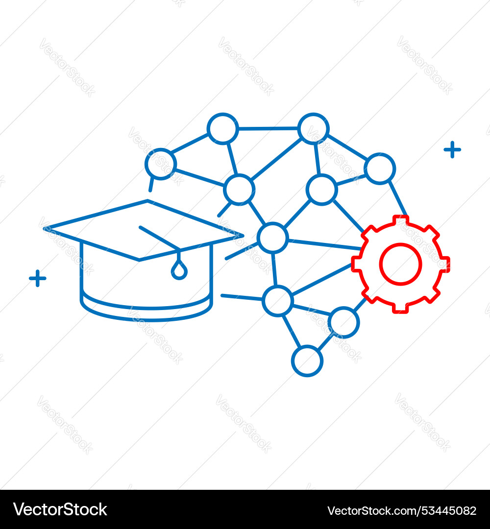 Ai Algorithmen und Deep Learning Icon Design vektorbild