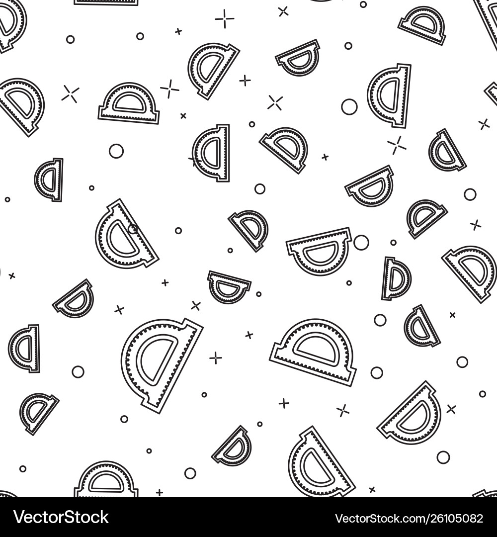 Black line protractor grid for measuring degrees Black line protractor grid for measuring degrees vector image