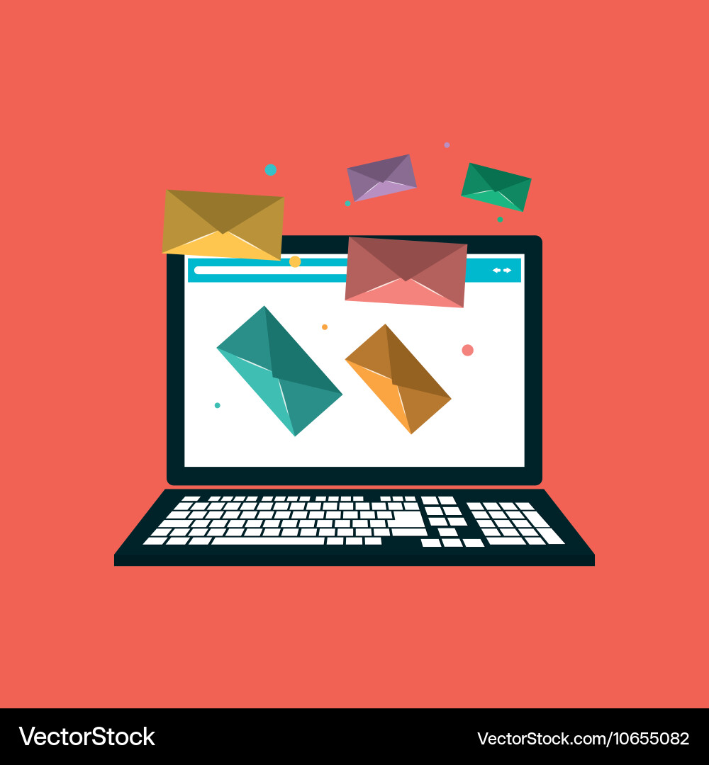 Computer Messaging and Communication vector image