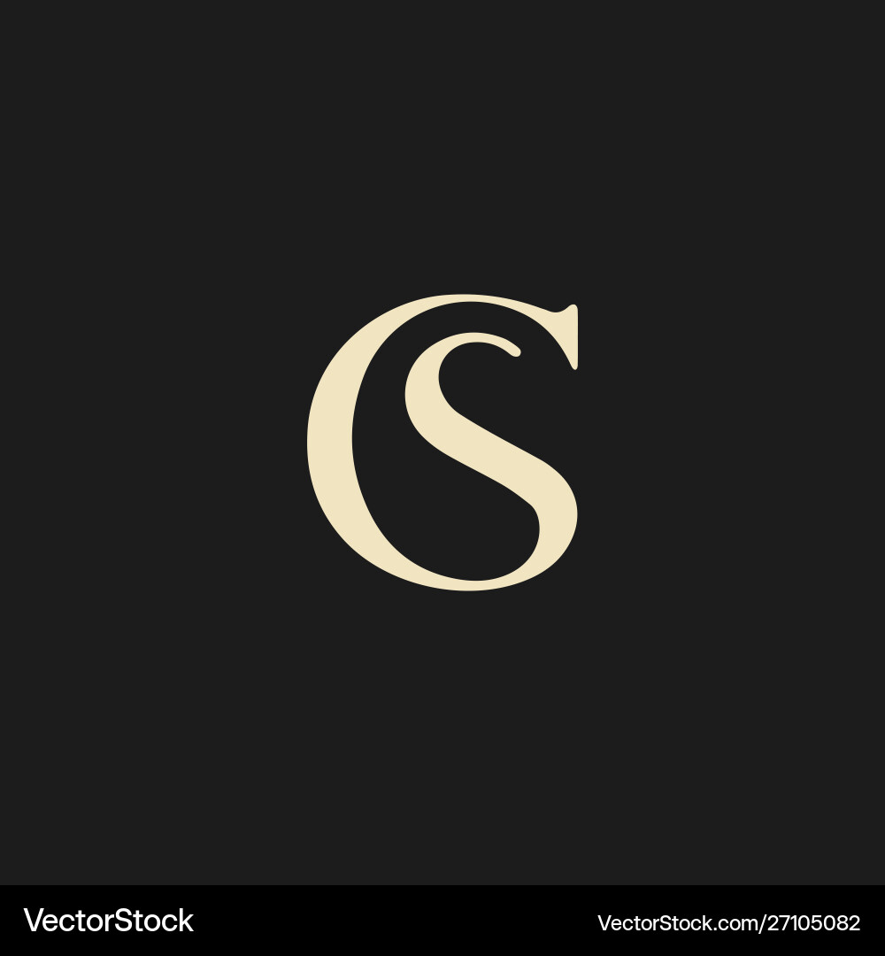 CS & SC Initial Logo Template vector image