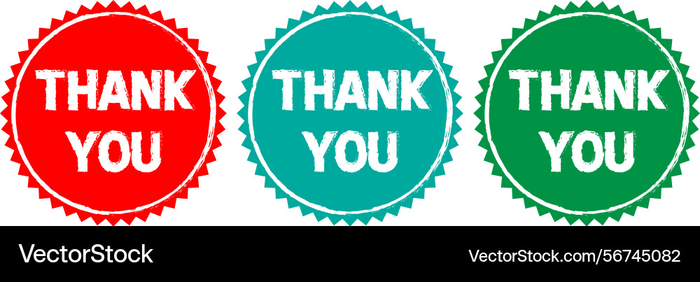 Elegant thank you message with script font Vector Image