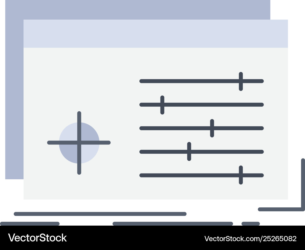 File object processing settings software flat File object processing settings software flat Vector Image