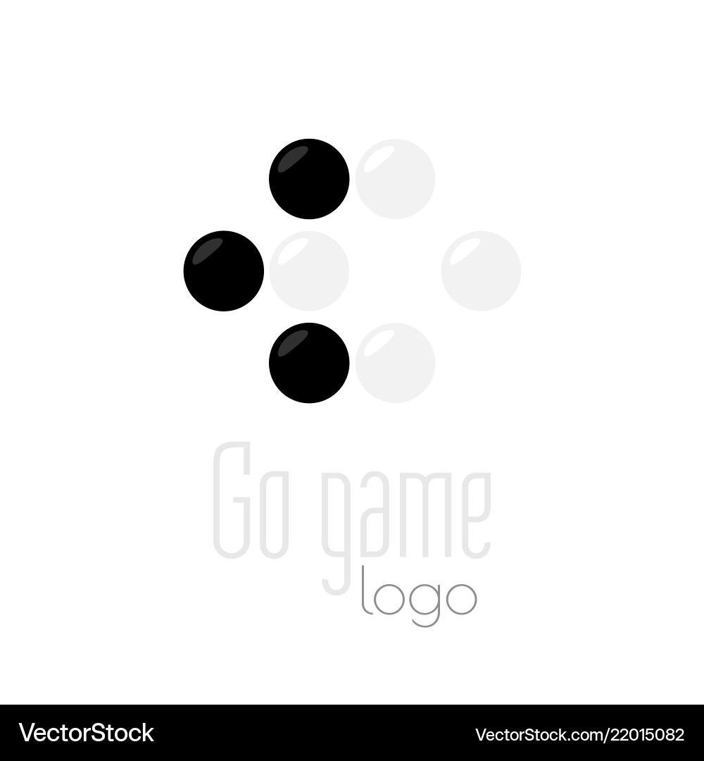 Go game logo baduk ko rule position vector image