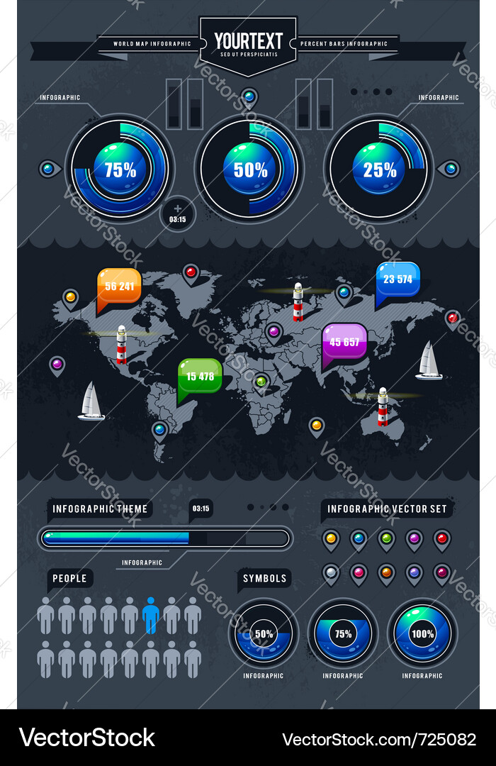 Infographic Elements Collection Vector Image