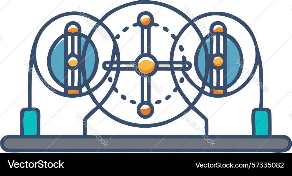 Modern energy generator system design generative Vector Image
