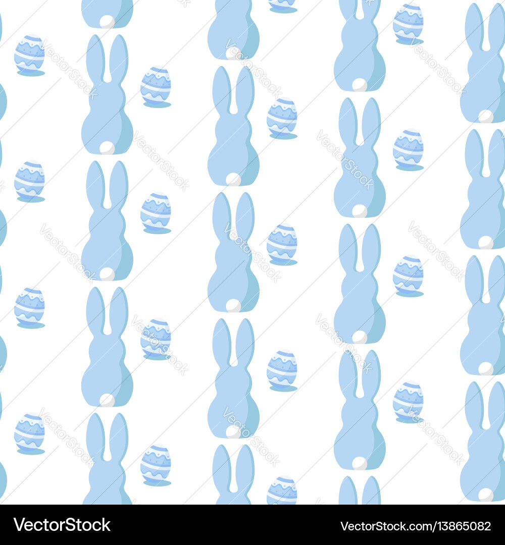 Rabbit with easter egg seamless pattern background Rabbit with easter egg seamless pattern background vector image