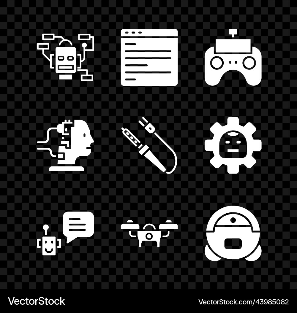 Roboter Computer api Schnittstelle Fernbedienung Roboter Computer api Schnittstelle Fernbedienung vektorbild